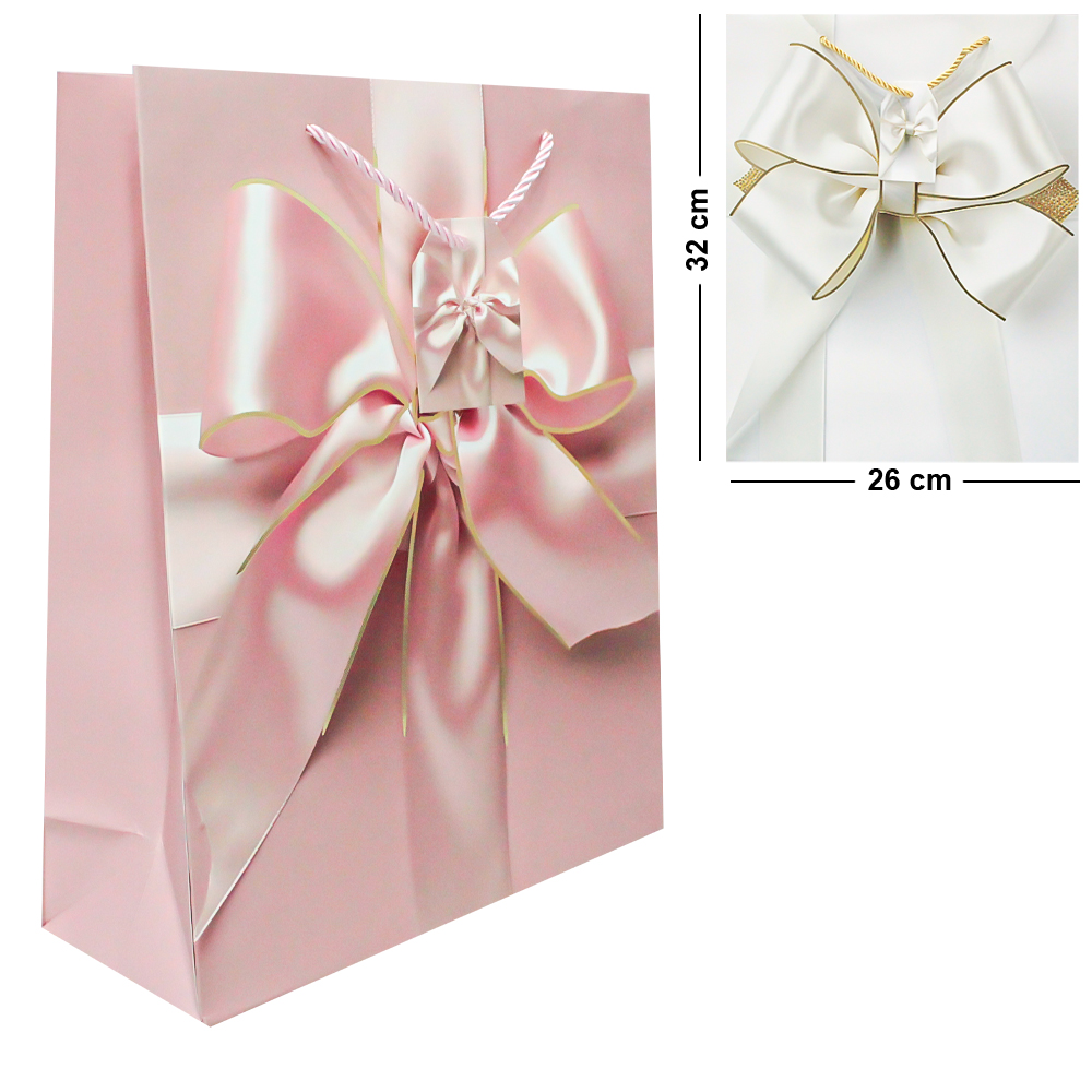 SACOLA DE PAPEL PARA PRESENTE LUXO LACO 32X26X10CM