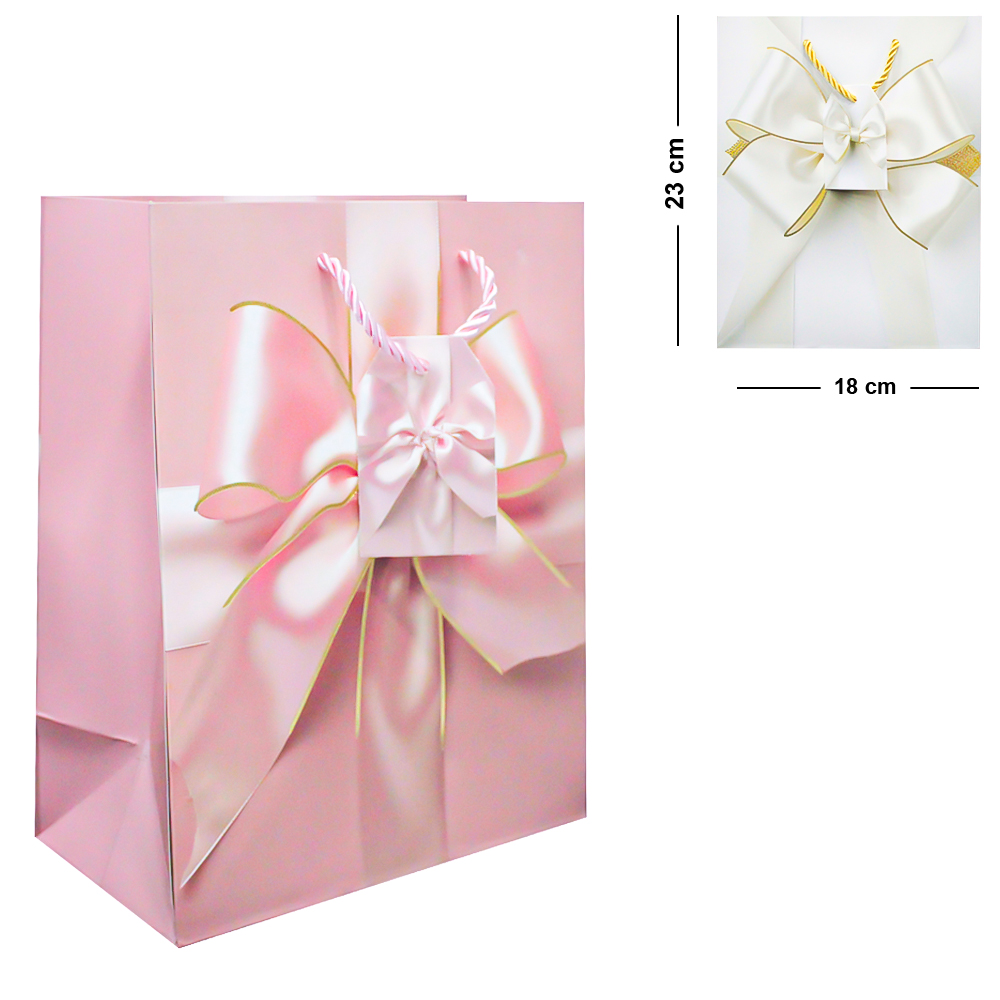 SACOLA DE PAPEL PARA PRESENTE LUXO LACO P 23X18X10CM