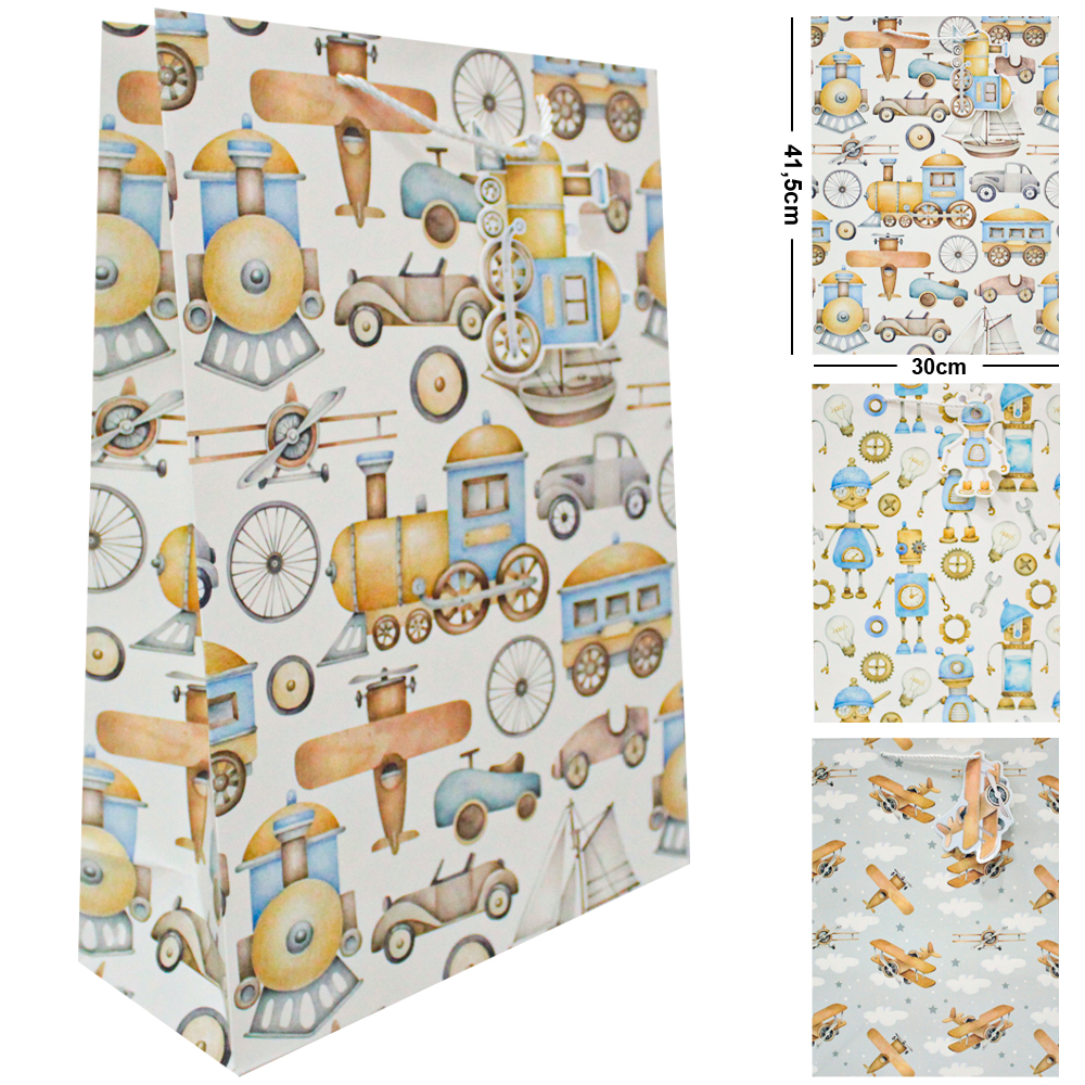 BOLSA SACOLA DE PAPEL PARA PRESENTE LUXO 41,5X30X12CM