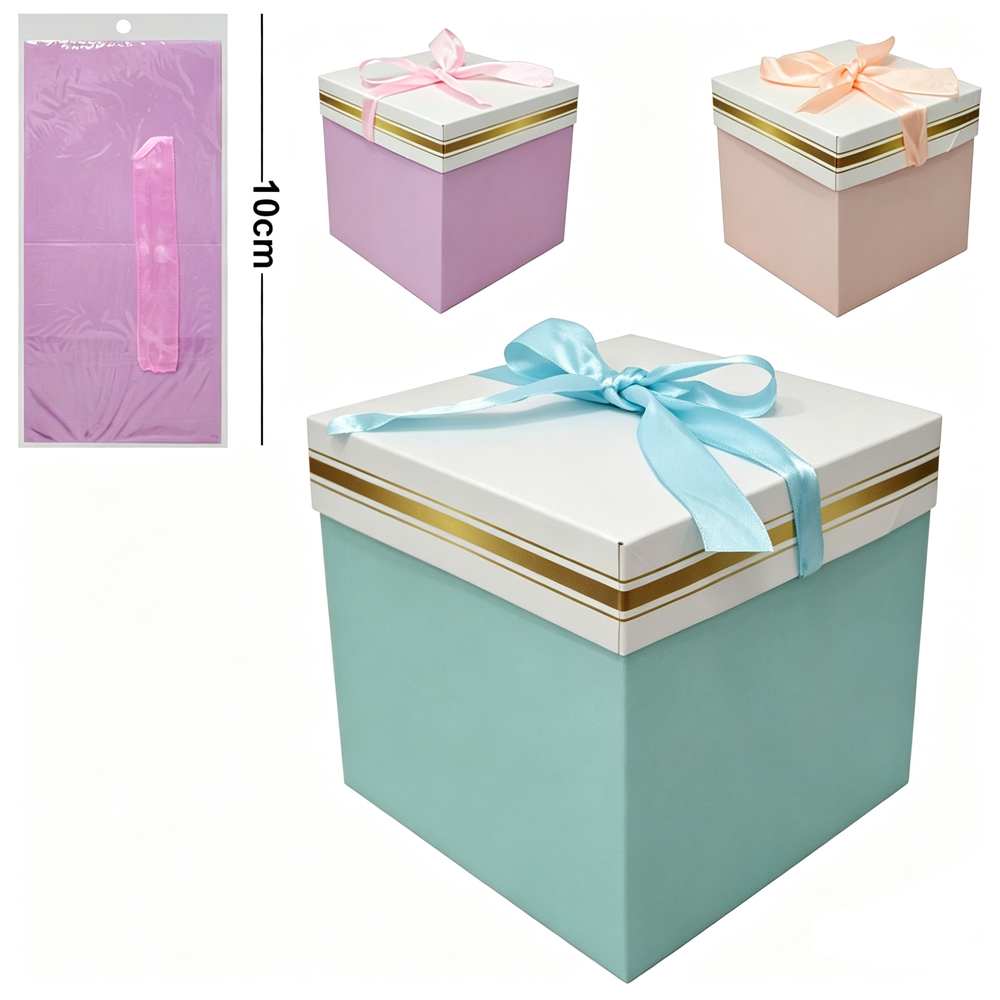 CAIXA CUBO DE PAPEL PARA PRESENTE LUXO 10CM