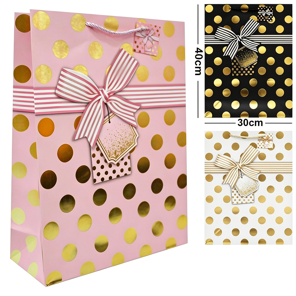 BOLSA SACOLA DE PAPEL PARA PRESENTE LUXO POA COM LACO G 40X30X12CM