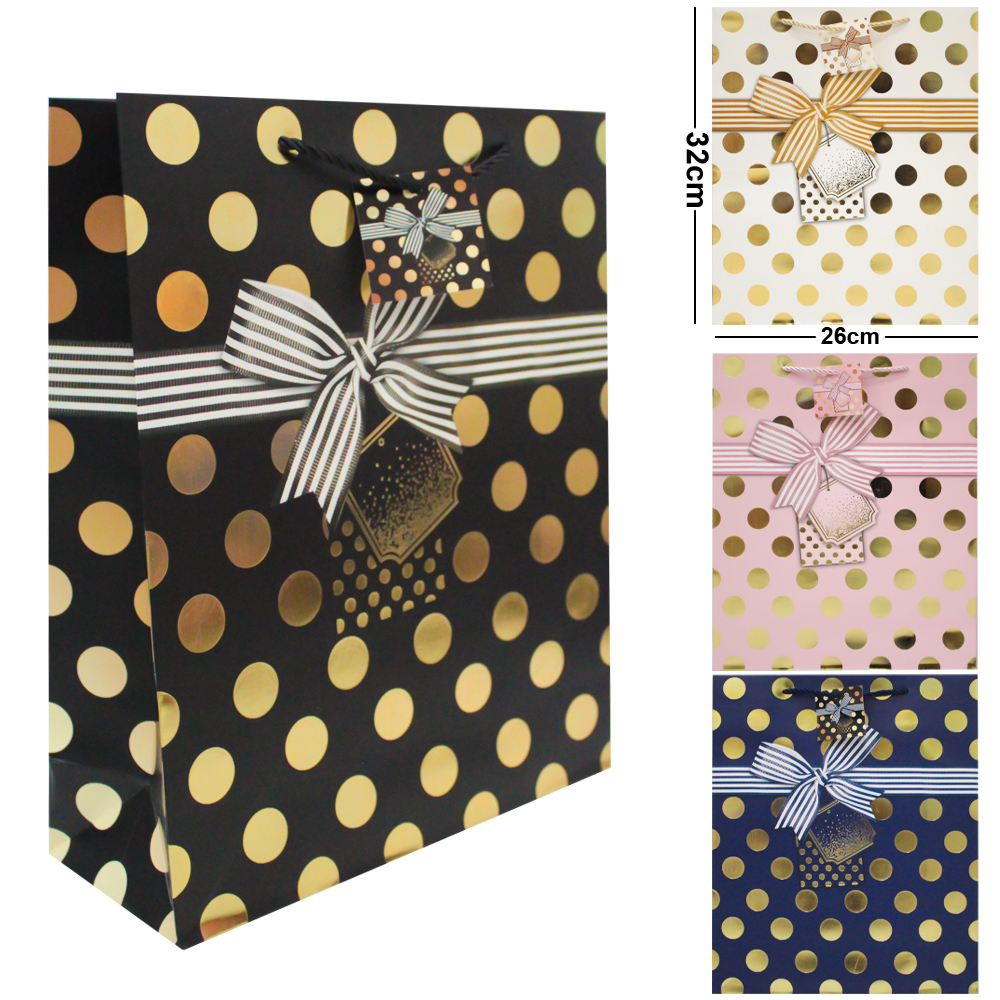 BOLSA SACOLA DE PAPEL PARA PRESENTE LUXO POA C/LACO M 32X26X10CM
