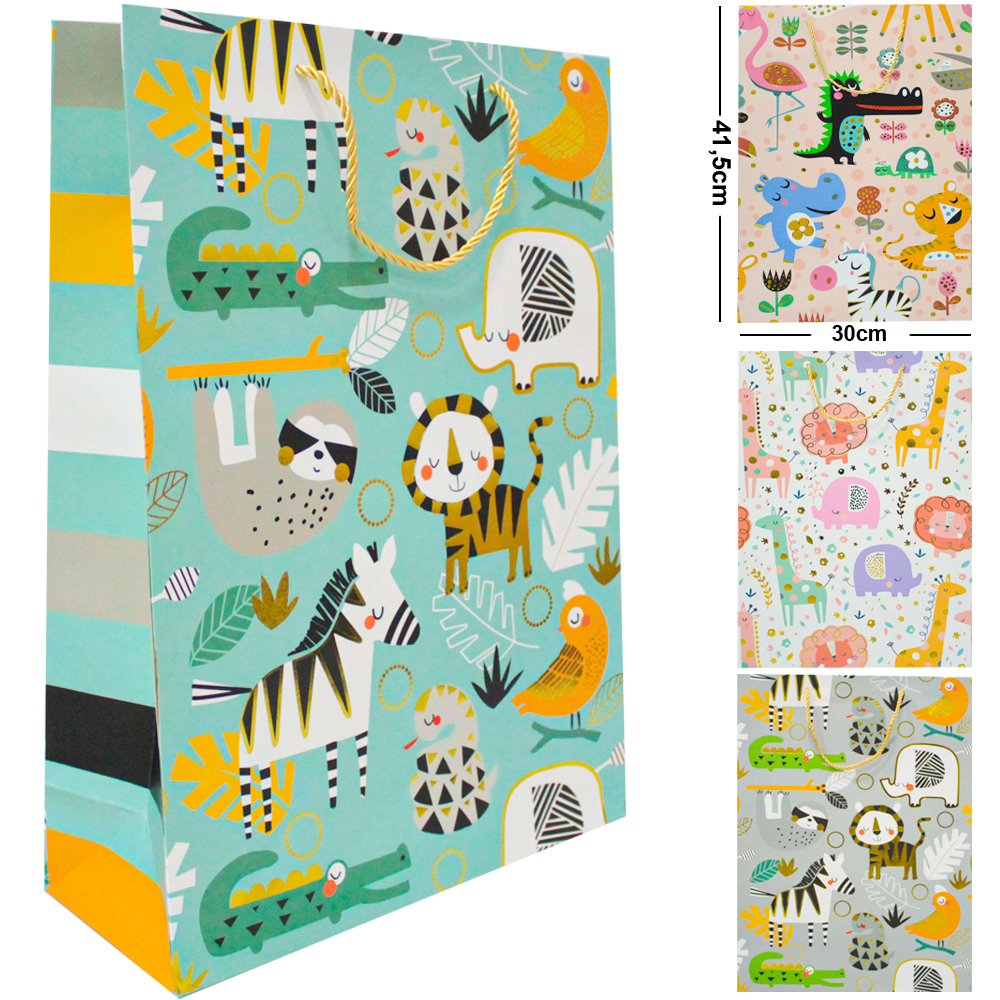 BOLSA SACOLA DE PAPEL PARA PRESENTE LUXO G 41,5X30X12CM