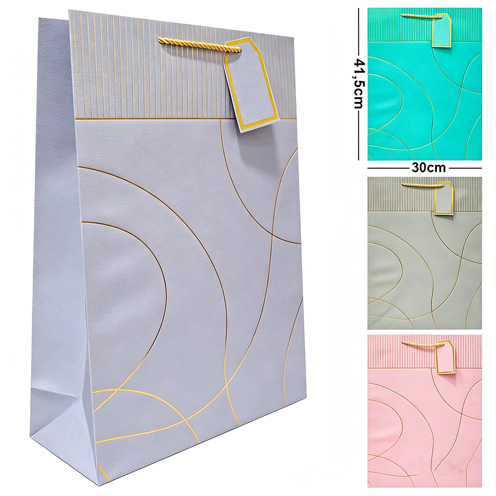 BOLSA SACOLA DE PAPEL PARA PRESENTE LUXO G 41,5X30X12CM