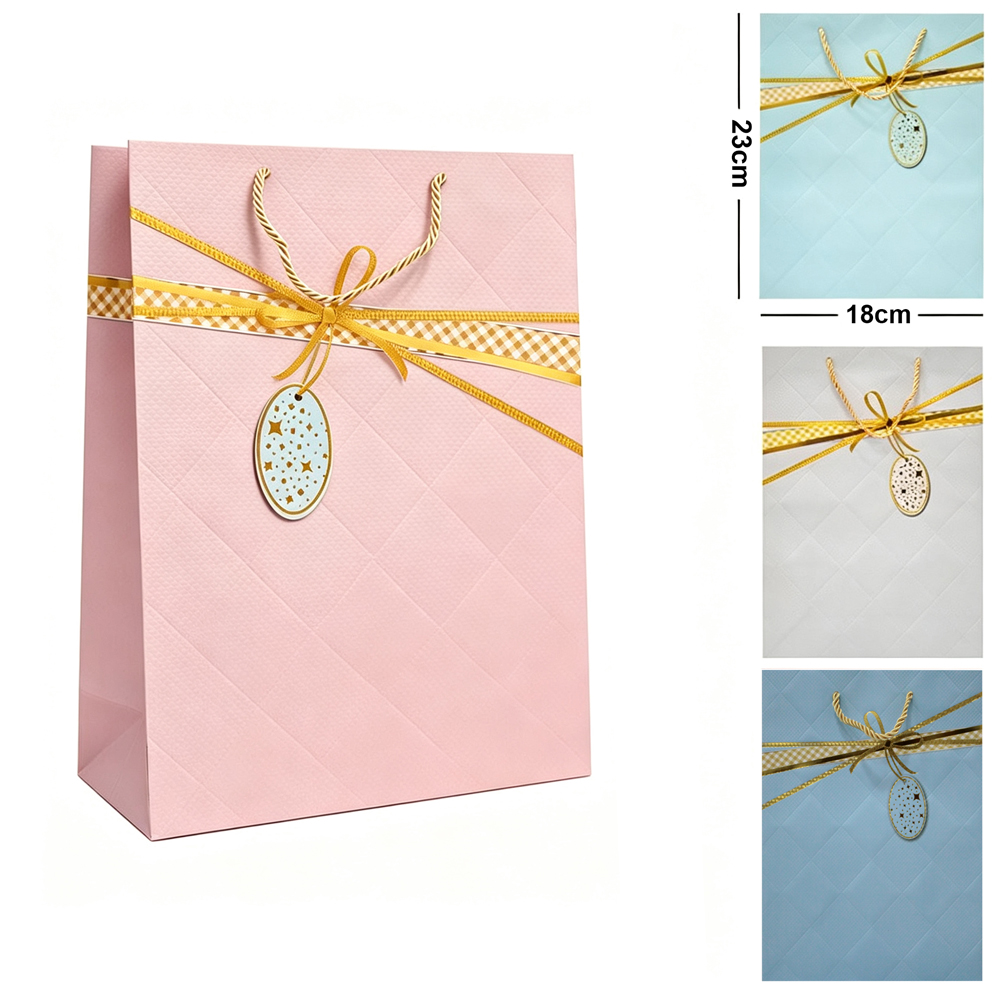 BOLSA SACOLA DE PAPEL PARA PRESENTE LUXO LACO P 23X18X10CM