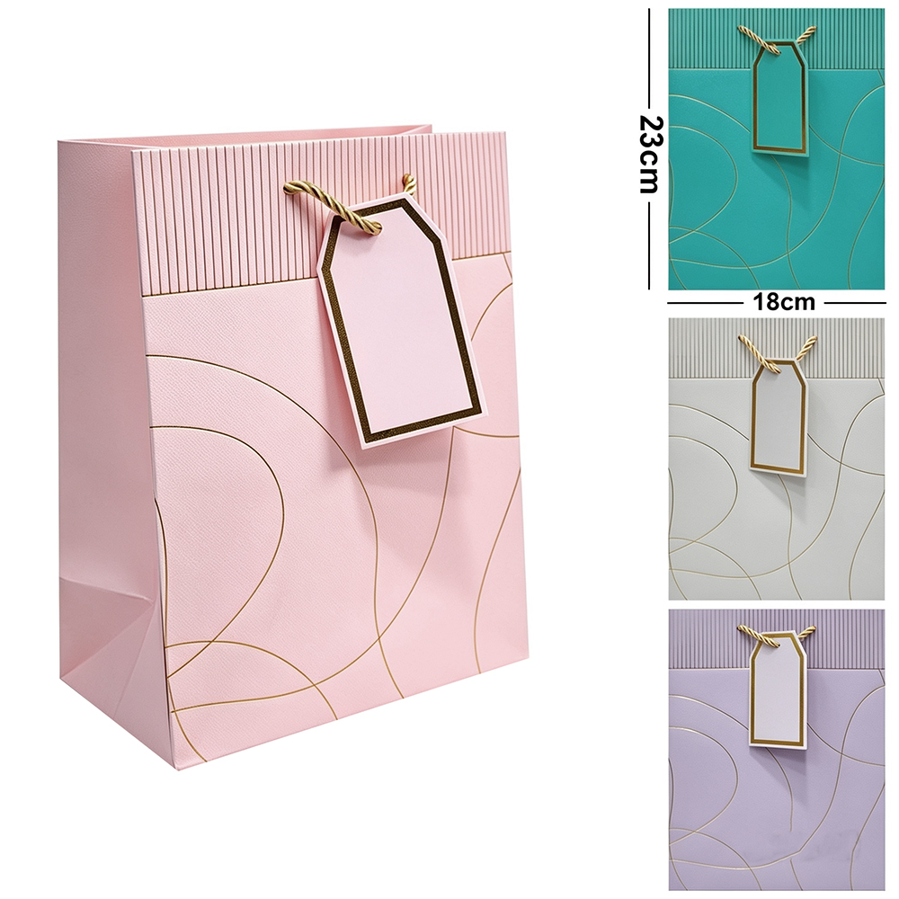 BOLSA SACOLA DE PAPEL PARA PRESENTE LUXO P 23X18X10CM