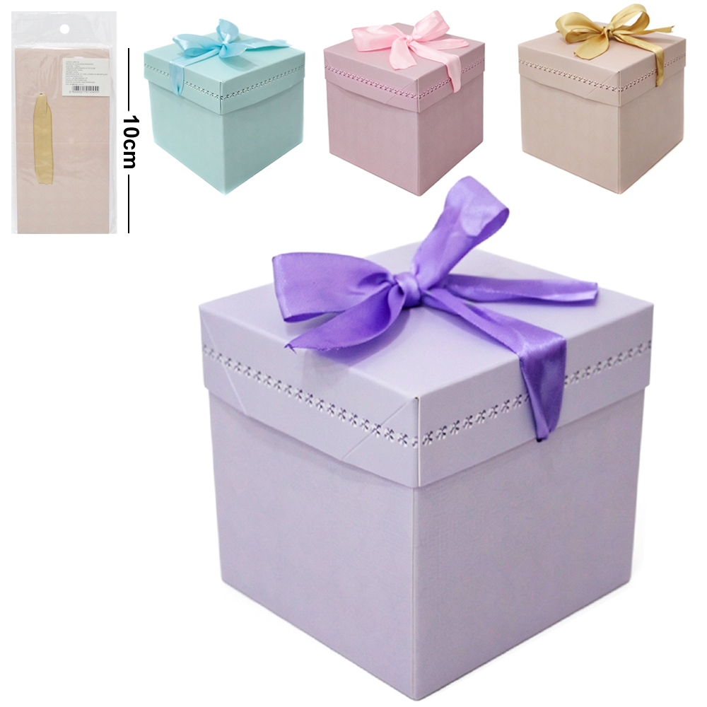 CAIXA CUBO DE PAPEL PARA PRESENTE LUXO 10CM