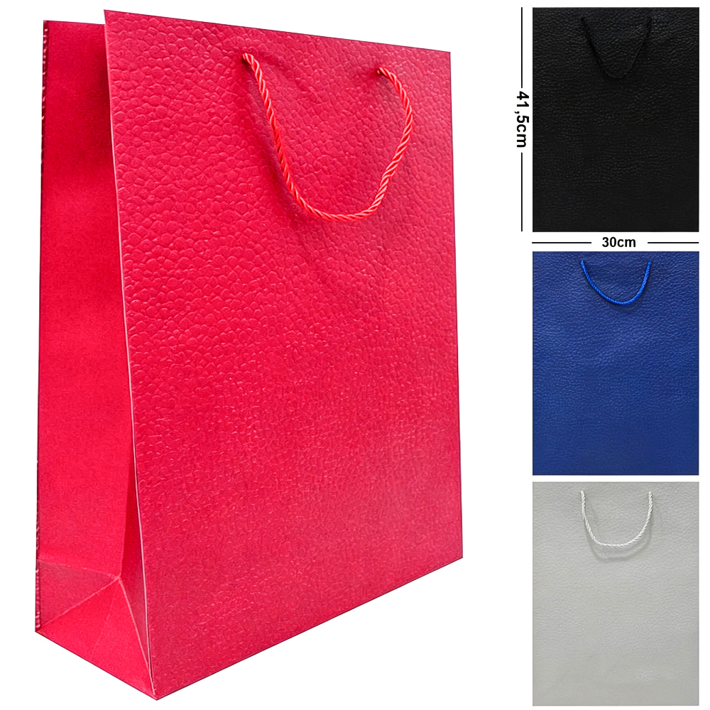 BOLSA SACOLA DE PAPEL PARA PRESENTE LUXO G 41,5X30X12CM