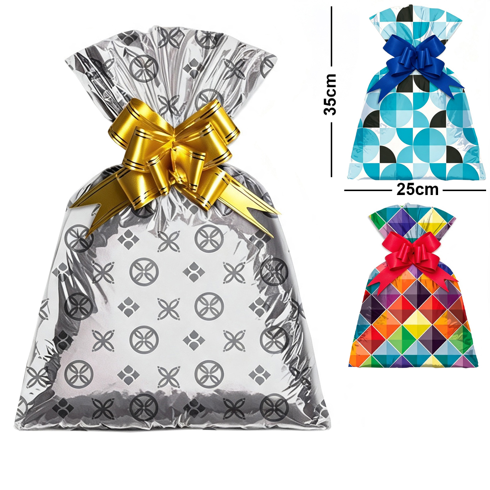 SACO DE PRESENTE CASUAL COM 50 PECAS 25X35CM