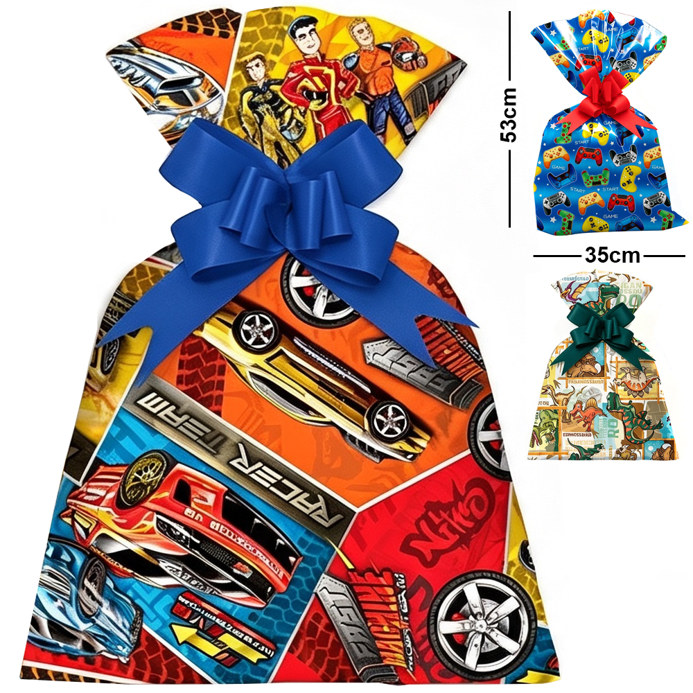 SACO DE PRESENTE INFATIL MASCULINO COM 50 PECAS 35X53CM