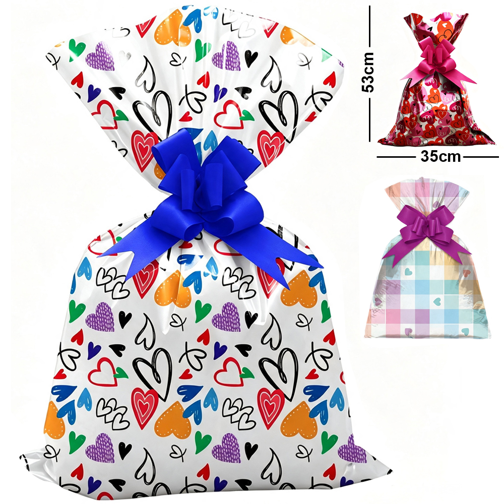 SACO DE PRESENTE INFATIL MASCULINO COM 50 PECAS 35X53CM