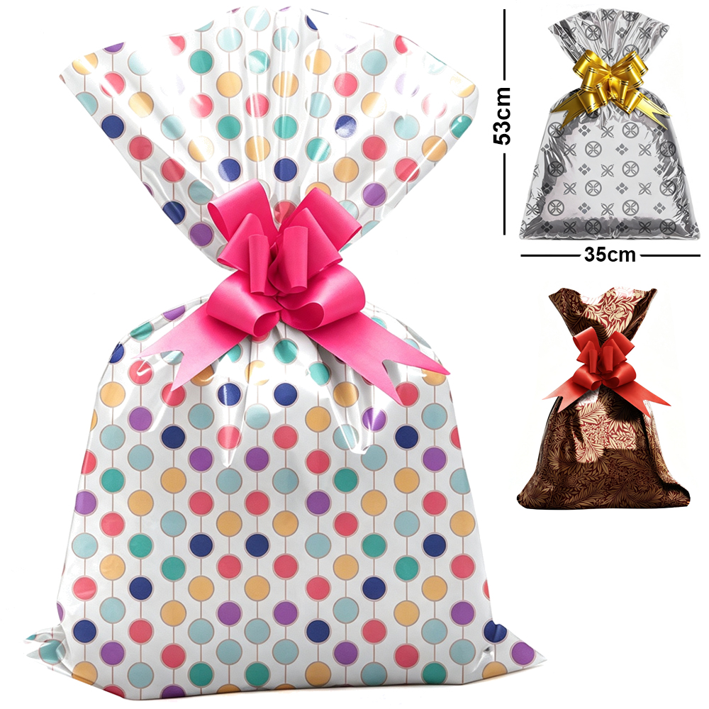 SACO DE PRESENTE CASUAL COM 50 PECAS 35X53CM