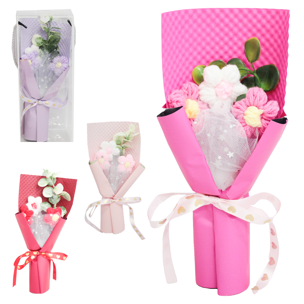 FLOR ARTIFICIAL BUQUE COM CAIXA DE PVC 25X10X7CM