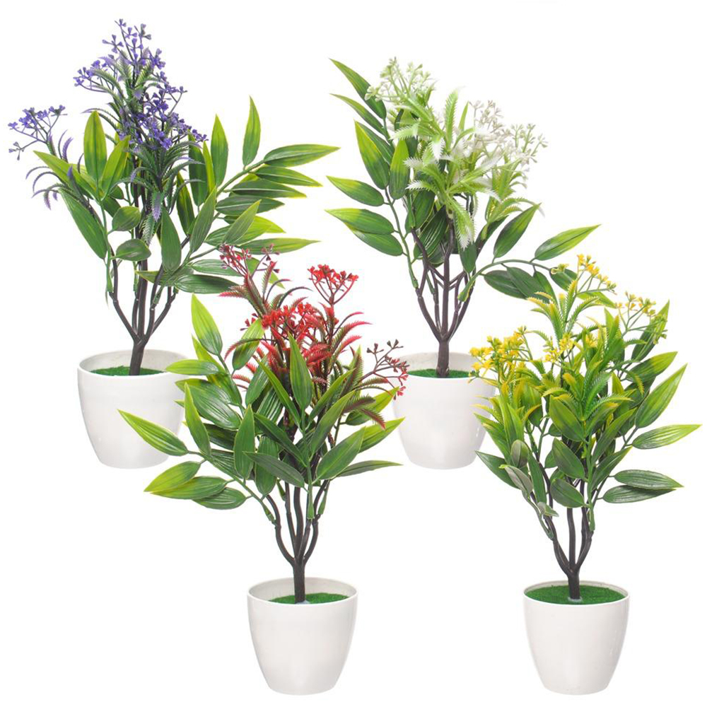 FLOR ARTIFICIAL COM VASO DE PLASTICO REDONDO 28X8CM DE Ø VCF