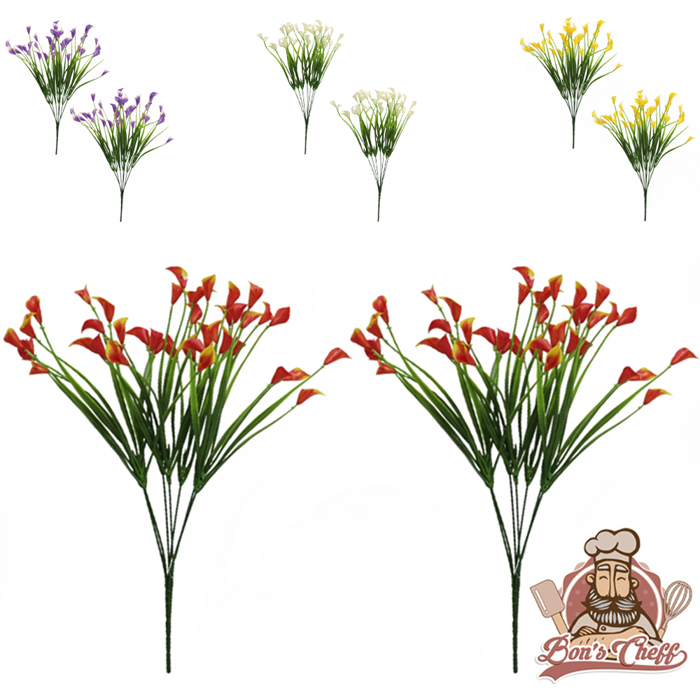 FLOR ARTIFICIAL HASTE MINI COPO DE LEITE COM 84 FLORES 38CM COM 2 PECAS