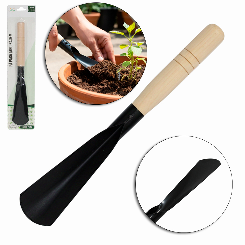 PA PARA JARDIM DE METAL CABO MADEIRA 29X5CM