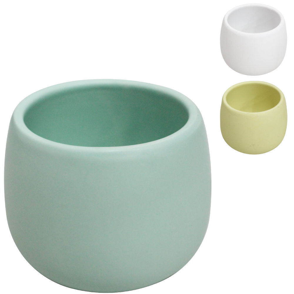 VASO DECORATIVO DE PORCELANA REDONDO 7X8CM DE Ø