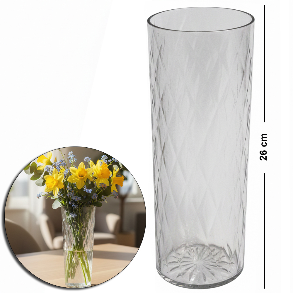 VASO DE PLASTICO PET FLEXIVEL REDONDO 26X11,7CM DE Ø