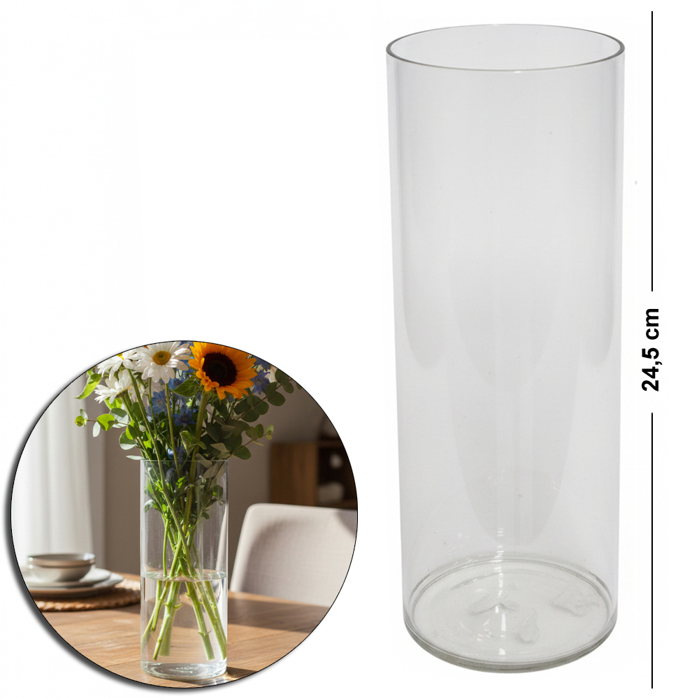 VASO DE PLASTICO PET FLEXIVEL REDONDO 24,5X7,8CM DE Ø