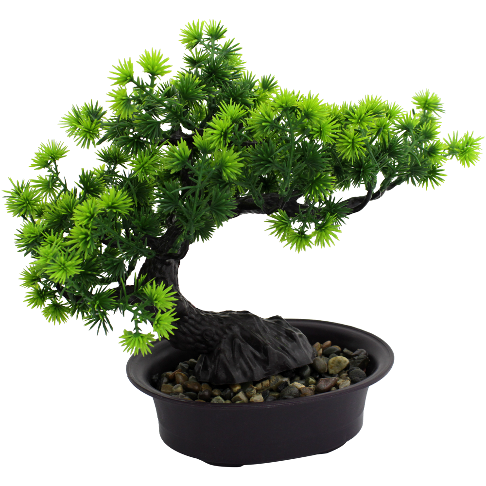 FLOR ARTIFICIAL COM VASO DE PLASTICO OVAL 22X20X12CM