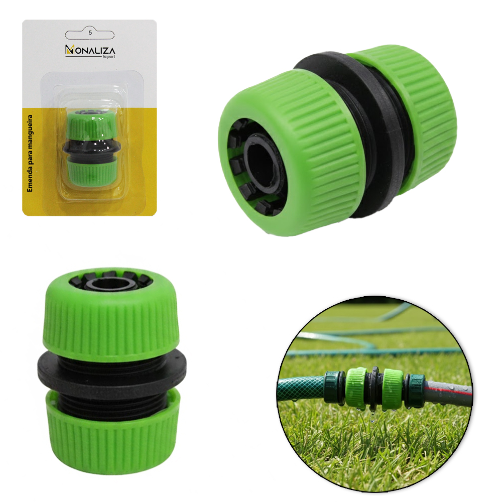 CONECTOR EMENDA PARA MANGUEIRA ENGATE RAPIDO COM PASSAGEM LIVRE ½''