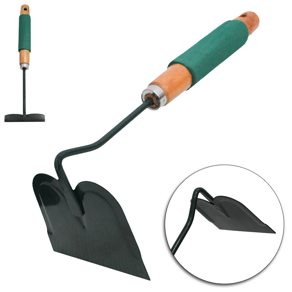 ENXADA PARA JARDIM DE METAL CABO MADEIRA COM ESPUMA 27,5X10CM