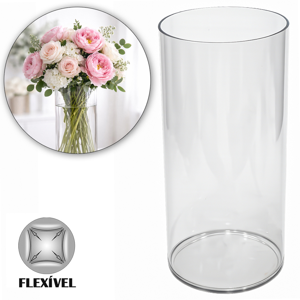 VASO DE PLASTICO PET FLEXIVEL REDONDO 29,5X15CM DE Ø