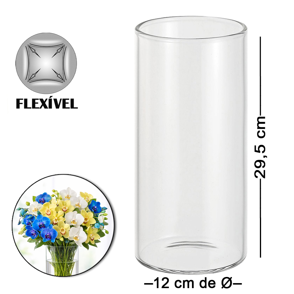 VASO DE PLASTICO PET FLEXIVEL REDONDO LISO 29,5X12CM DE Ø