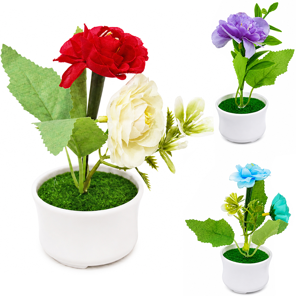 FLOR PERMANENTE COM VASO DE PLASTICO REDONDO NEX HOME 12X6,5CM DE Ø VCF
