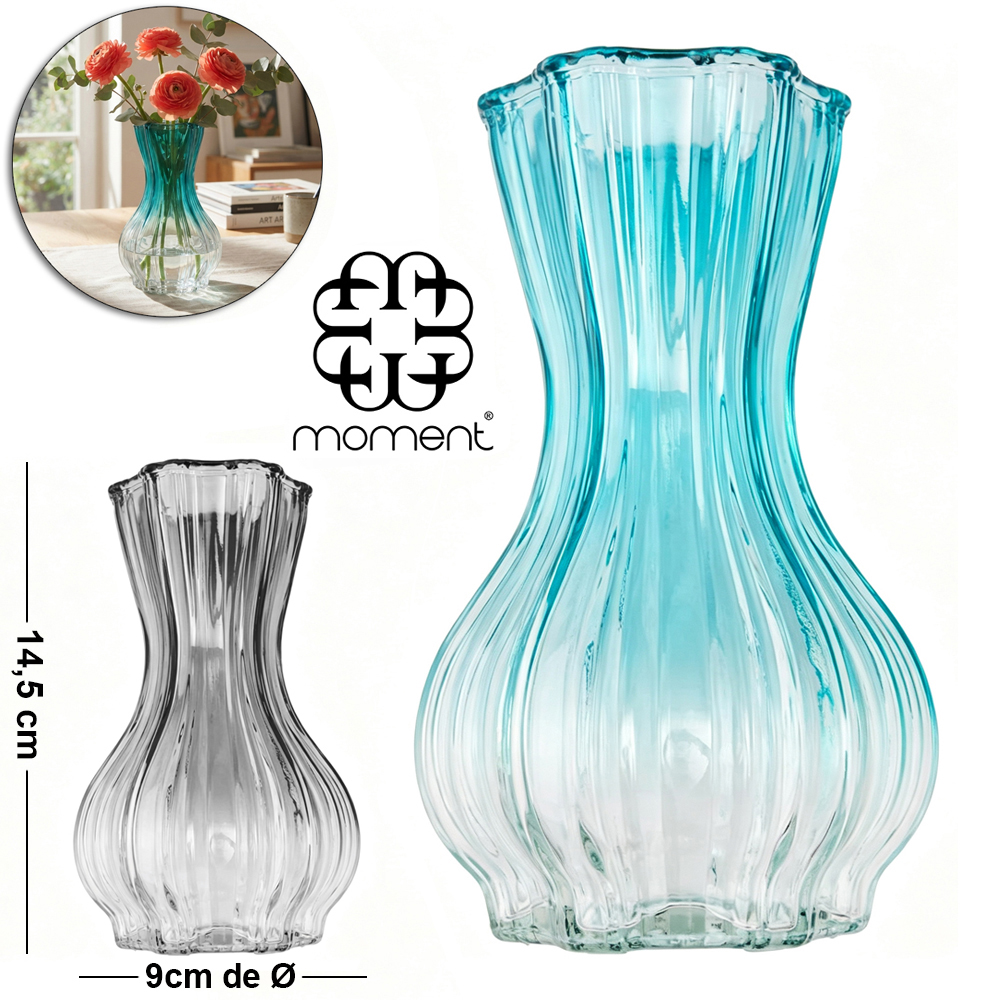 VASO DE VIDRO REDONDO 320ML 14,5X9CM DE Ø