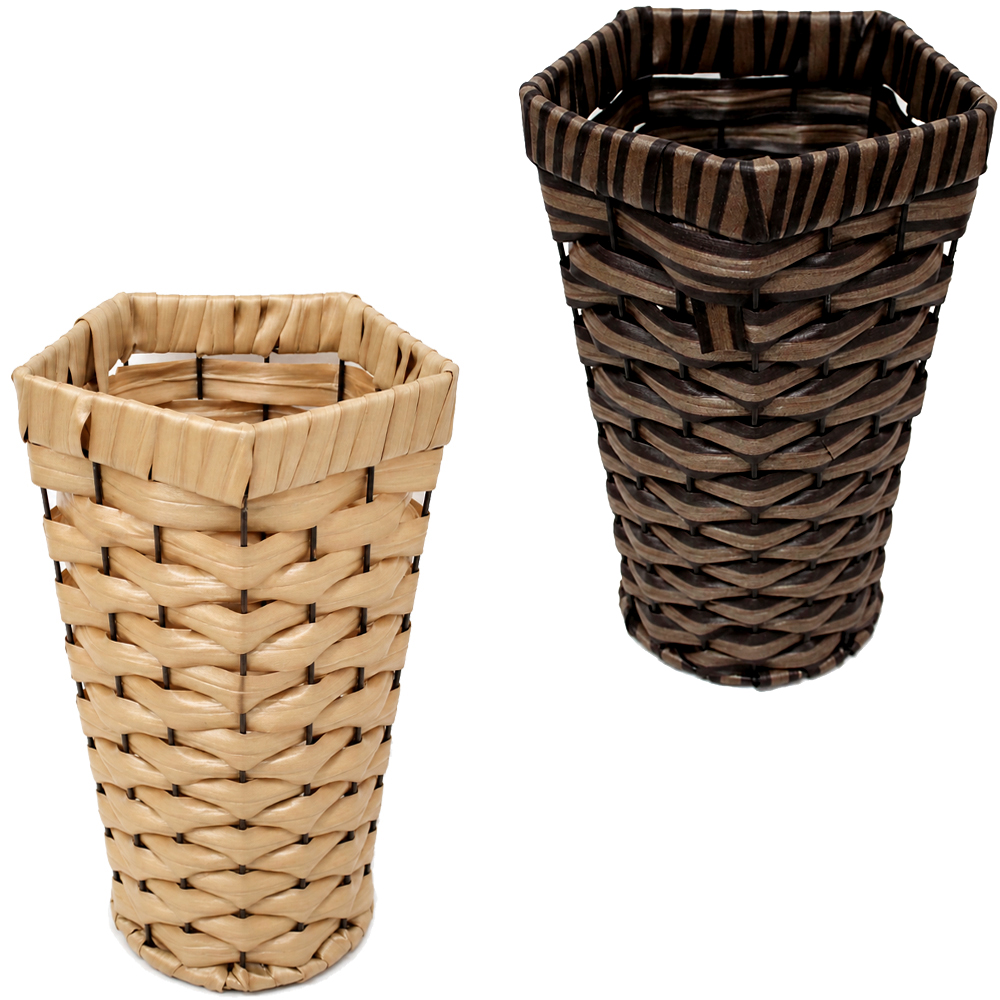 VASO DE PLASTICO / METAL TIPO VIME PENTAGONAL 25X15CM