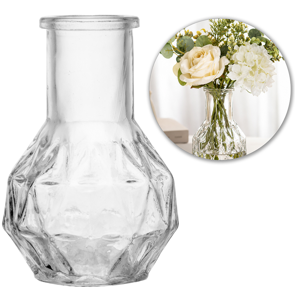 VASO DE VIDRO REDONDO VITRAIS 8X5CM DE Ø