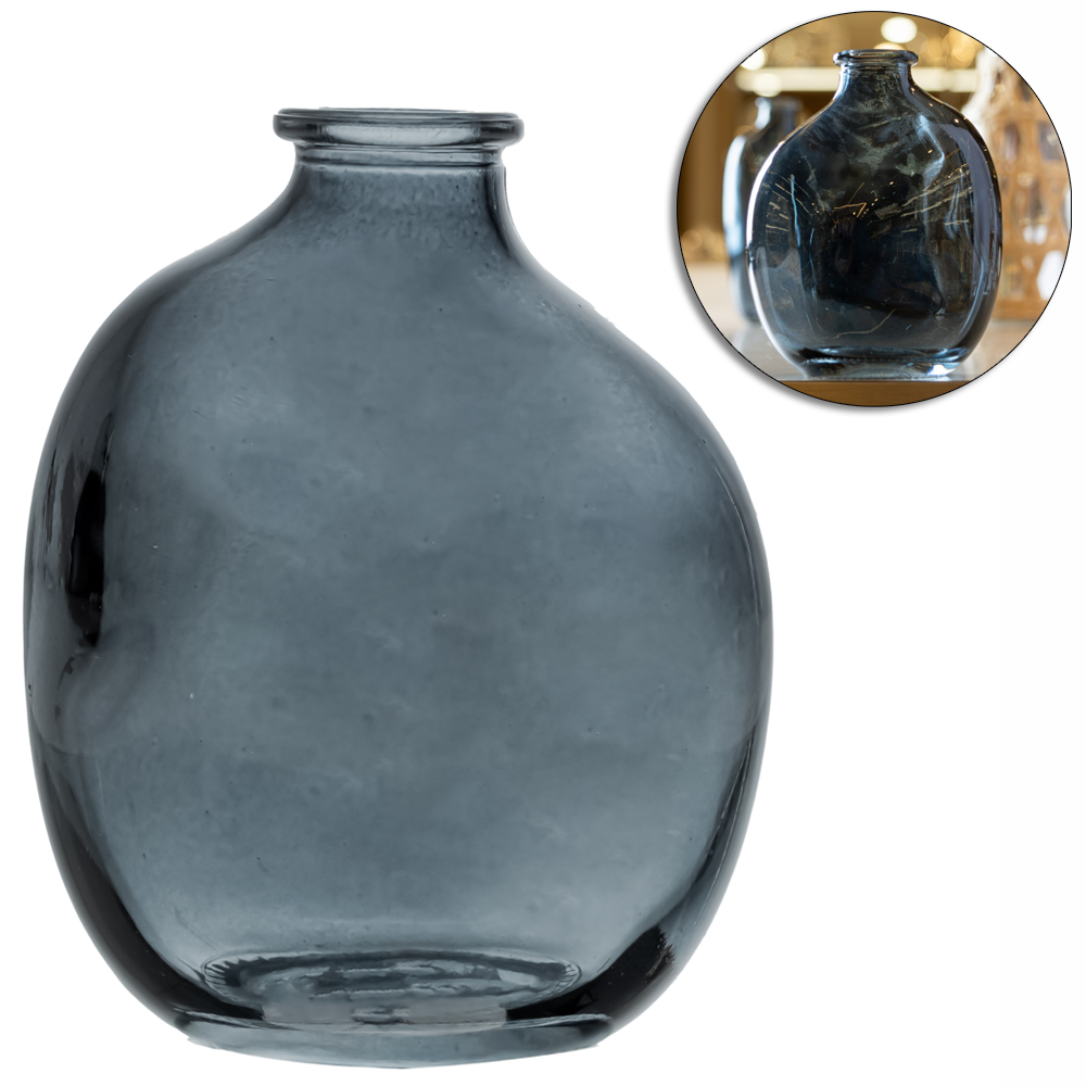 VASO DE VIDRO ORGANICS FUME 11X9X5,5CM WOLFF