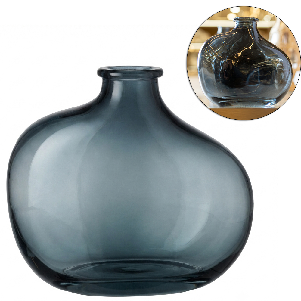 VASO DE VIDRO ORGANICS FUME 11X10X5,5CM WOLFF