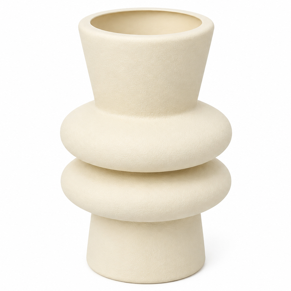 VASO DECORATIVO DE PLASTICO REDONDO 15,5X10CM DE Ø