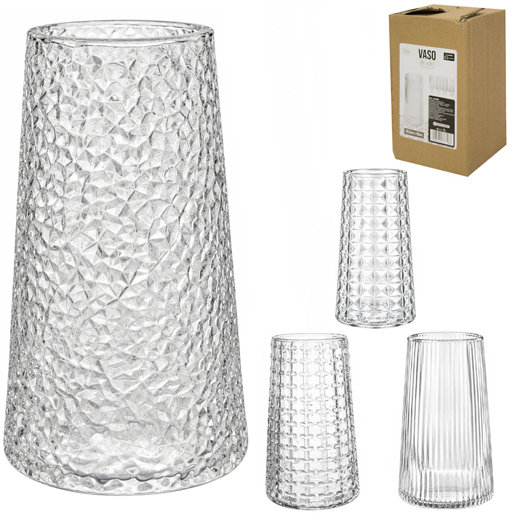 VASO DE VIDRO REDONDO 18X10,5CM DE Ø