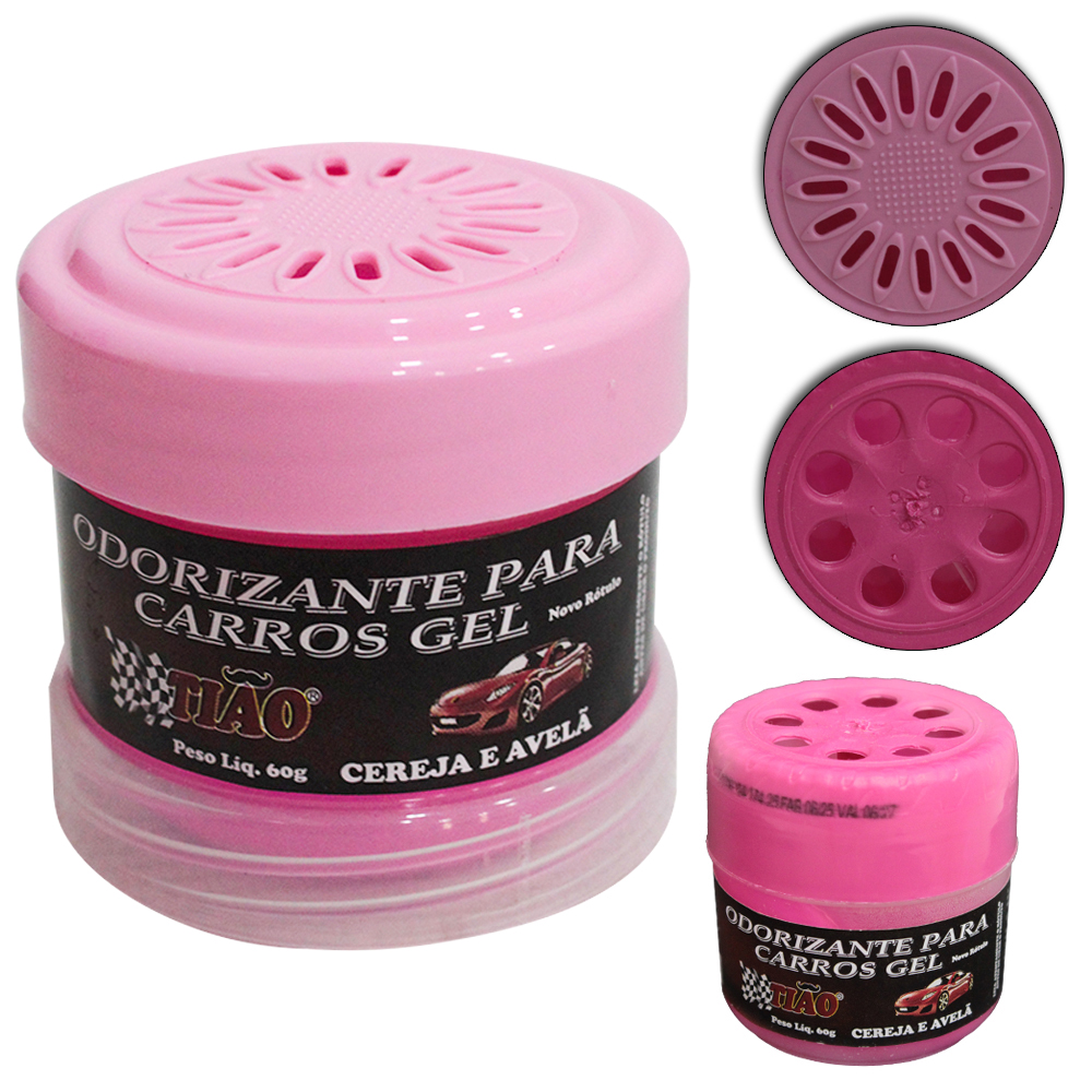 DESODORIZANTE / ODORIZANTE PARA VEICULOS GEL CEREJA E AVELA TIAO 60G