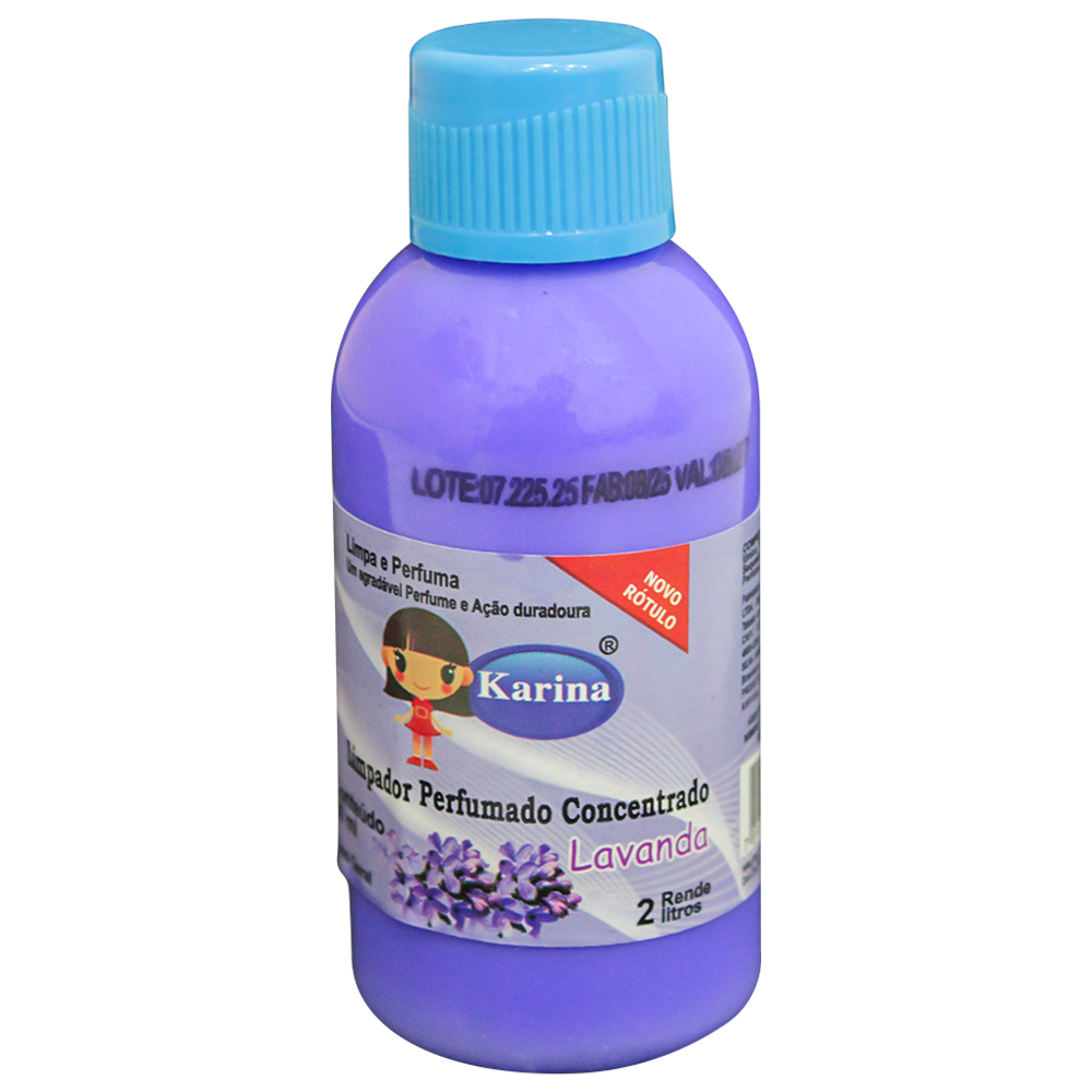 LIMPADOR PERFUMADO CONCENTRADO LAVANDA KARINA 60ML RENDE 2L
