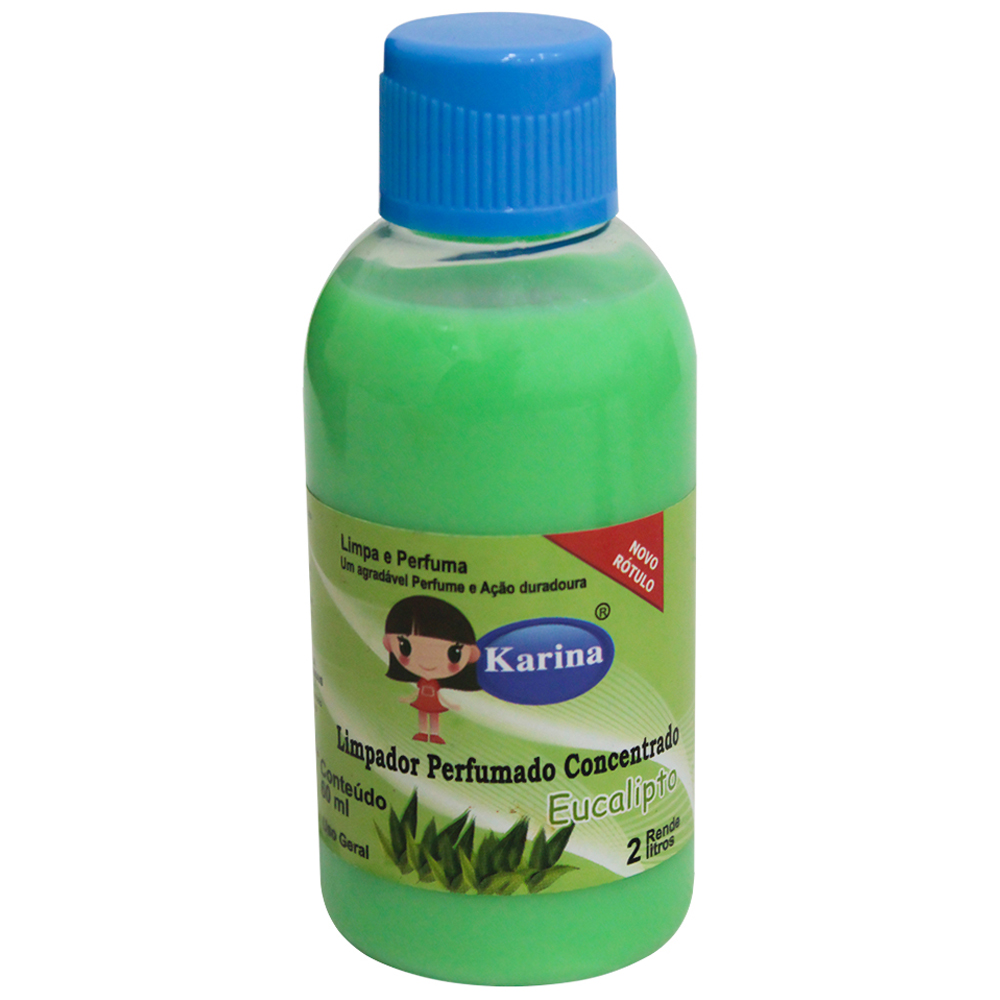 LIMPADOR PERFUMADO CONCENTRADO EUCALIPTO KARINA 60ML RENDE 2L