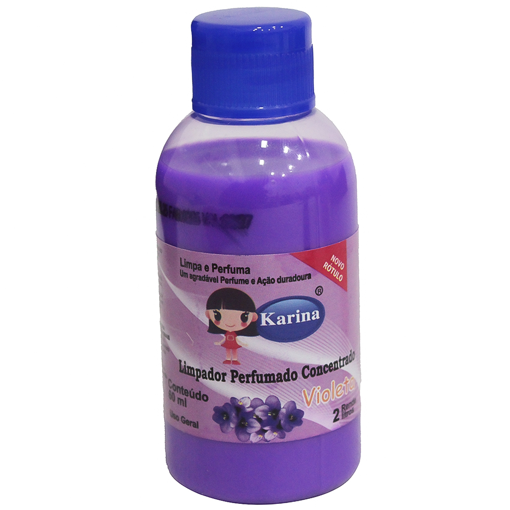 LIMPADOR PERFUMADO CONCENTRADO VIOLETA KARINA 60ML RENDE 2L