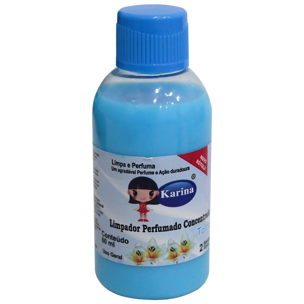 LIMPADOR PERFUMADO CONCENTRADO TALCO KARINA 60ML RENDE 2L