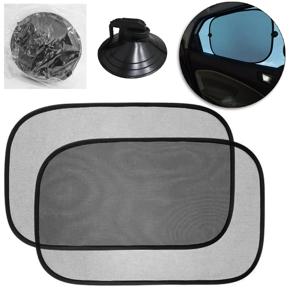 PROTETOR SOLAR AUTOMOTIVO DE VIDROS LATERAIS TRASEIROS COM 2 PECAS 47X34,5CM