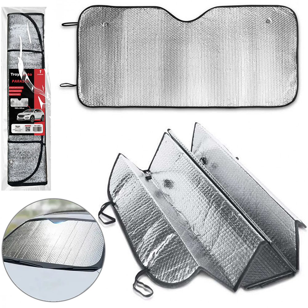 PROTETOR SOLAR AUTOMOTIVO PARA PARA-BRISA 130X60CM