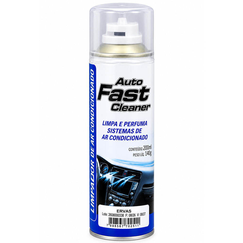 LIMPA AR CONDICIONADO AUTO FAST CLEANER LIMPA E PERFUMA SISTEMAS DE AR CONDICIONADO ERVAS 