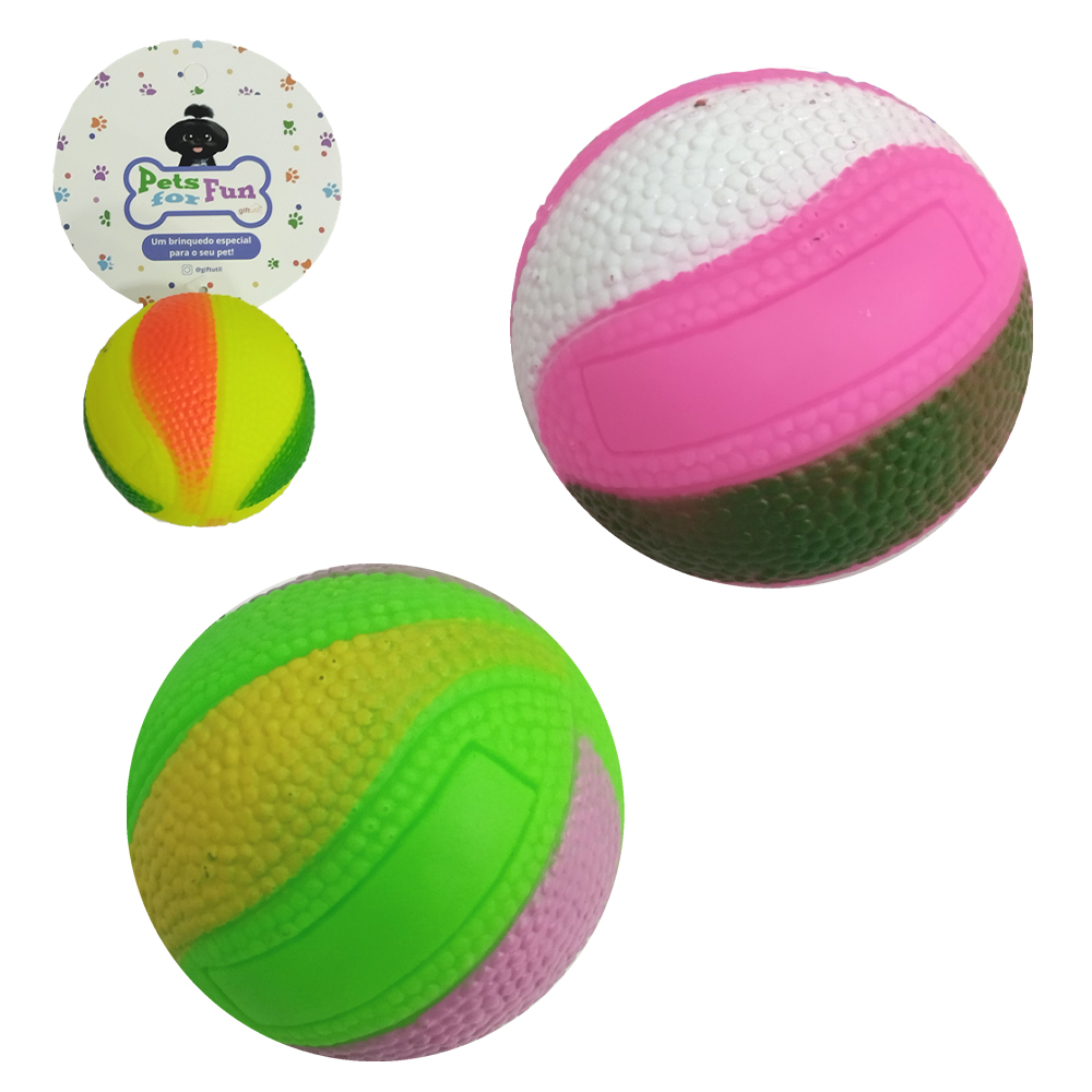 BRINQUEDO PARA CACHORRO BOLA DE BASQUETE DE PVC COM SOM 7CM DE Ø