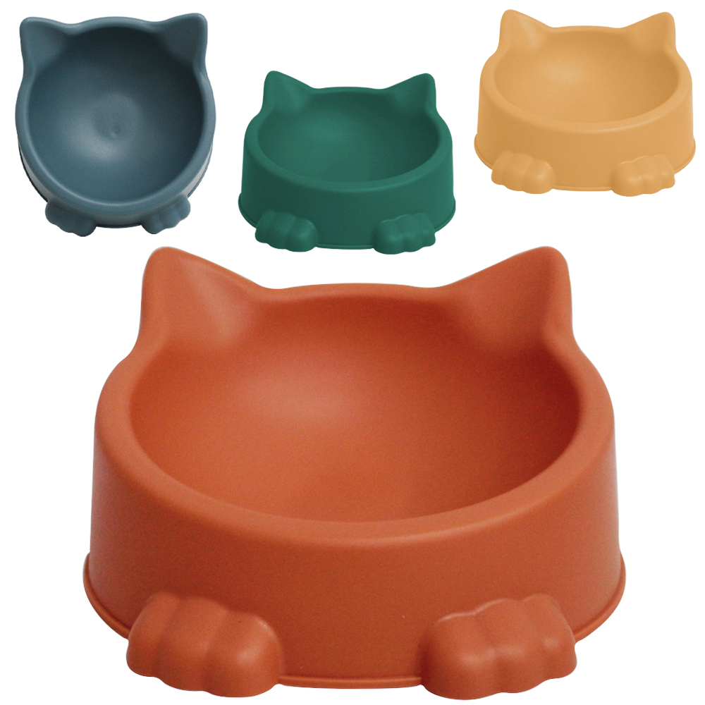 COMEDOURO / BEBEDOURO DE PLASTICO GATO 200ML 17X9X4CM