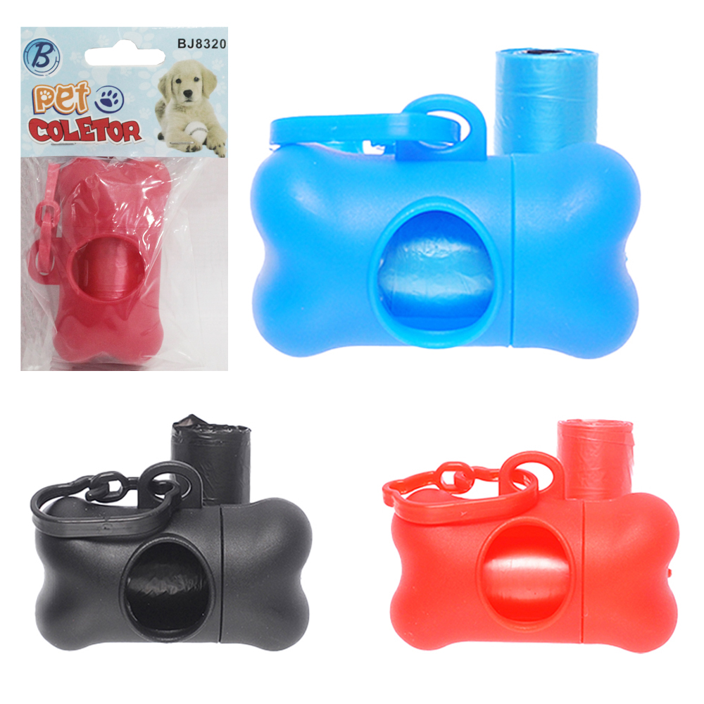SACO / SAQUINHO COLETOR PARA FEZES ANIMAL DE PLASTICO 15 PECAS 30X22CM + ESTOJO