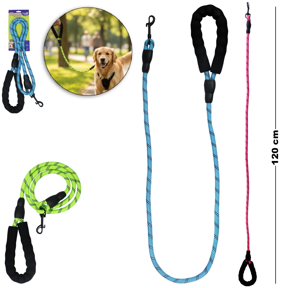 GUIA TRACAO DE ADESTRAMENTO DE NLYON REFORCADO PARA CACHORRO 120X1CM IMPO PET