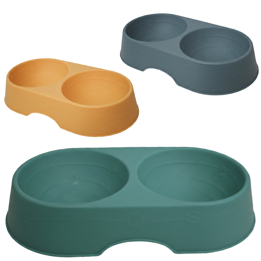 COMEDOURO / BEBEDOURO DE PLASTICO DUPLO 500ML 27,5X15X5CM