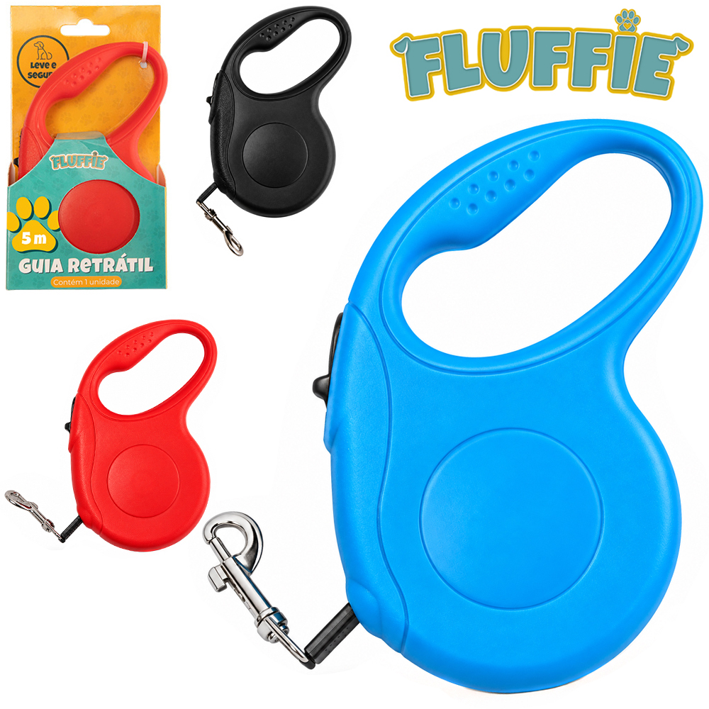 GUIA RETRATIL PARA CACHORRO FLUFFIE 5M